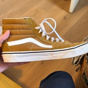 Vans Mustard High-Tops with White Details